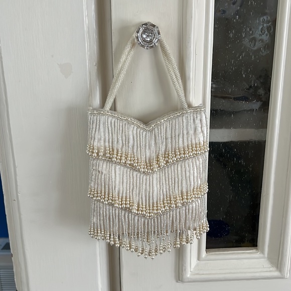 Satin Beaded Evening Bag Purse-EUC - Picture 5 of 7